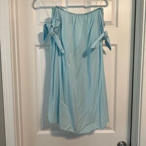 Light Blue Strapless Dress